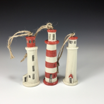 3 Miniature Lighthouses 